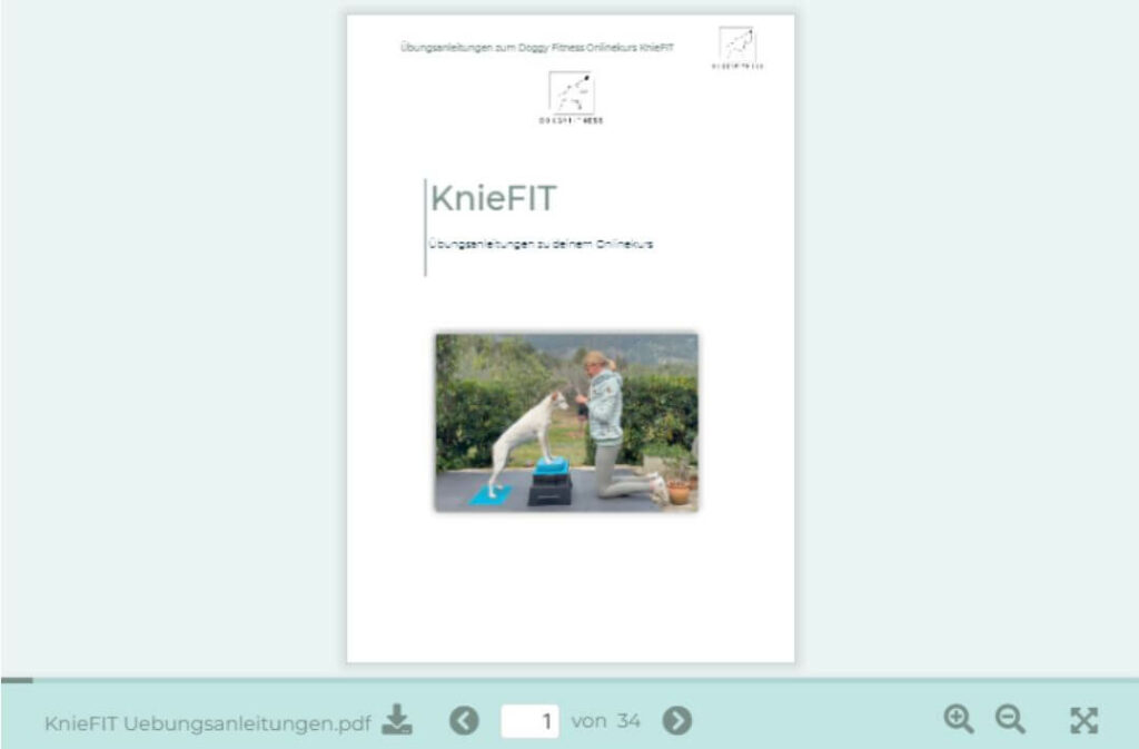 KnieFIT,Online Kurs,Knieprobleme Hund,Knieprobleme Therapie Hund